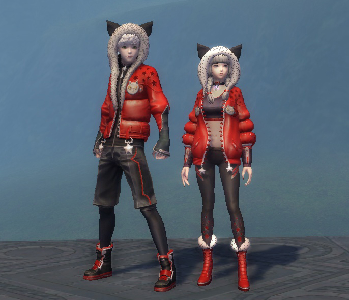 Fuzzy Feline Parka Outfit